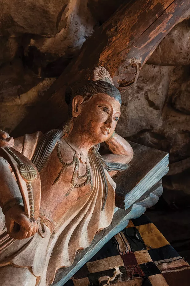 Blue has filled the home with art and mementos he collected over the years, including pieces found during his many years in India. “I like history being told through art,” he says. - PHOTO: DEBORAH DEGRAFFENREID
