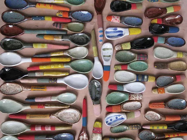 Shino Takeda’s ceramic spoons.