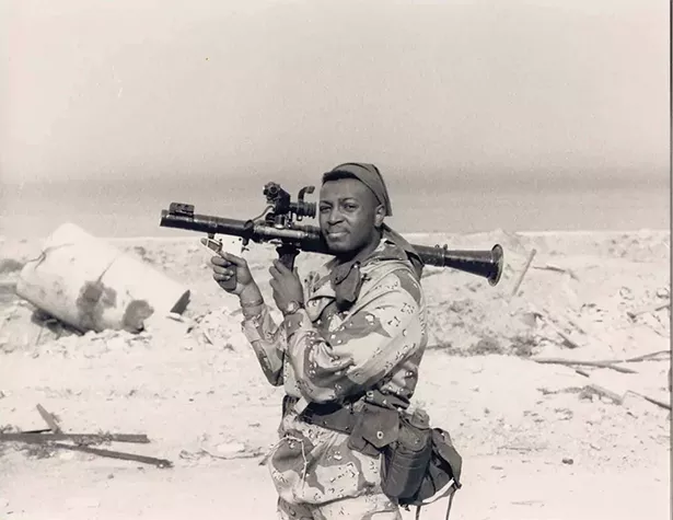 Malcolm Nance in Kuwait City, 1991, Operation Desert Storm.