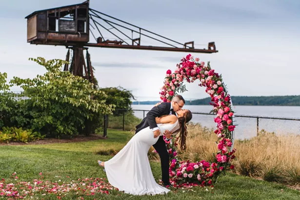 Floral Alter at Hutton Brickyards in Kingston. - PHOTO: NICOLE WAGNER / CUSTOM BY NICOLE