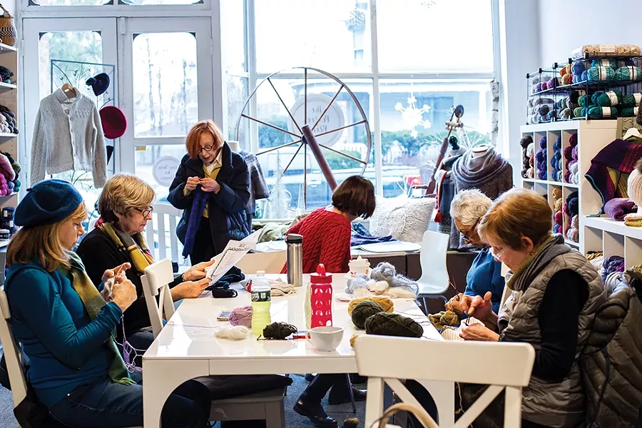 The Perfect Blend Yarn and Tea Shop is a retail space and home to a dedicated community of knitters. - PHOTO BY ANNA SIROTA
