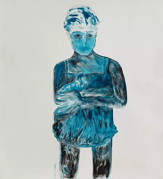 Hermione, Eleni Smolen, oil and ink, 2019. - HOWARD GOODMAN