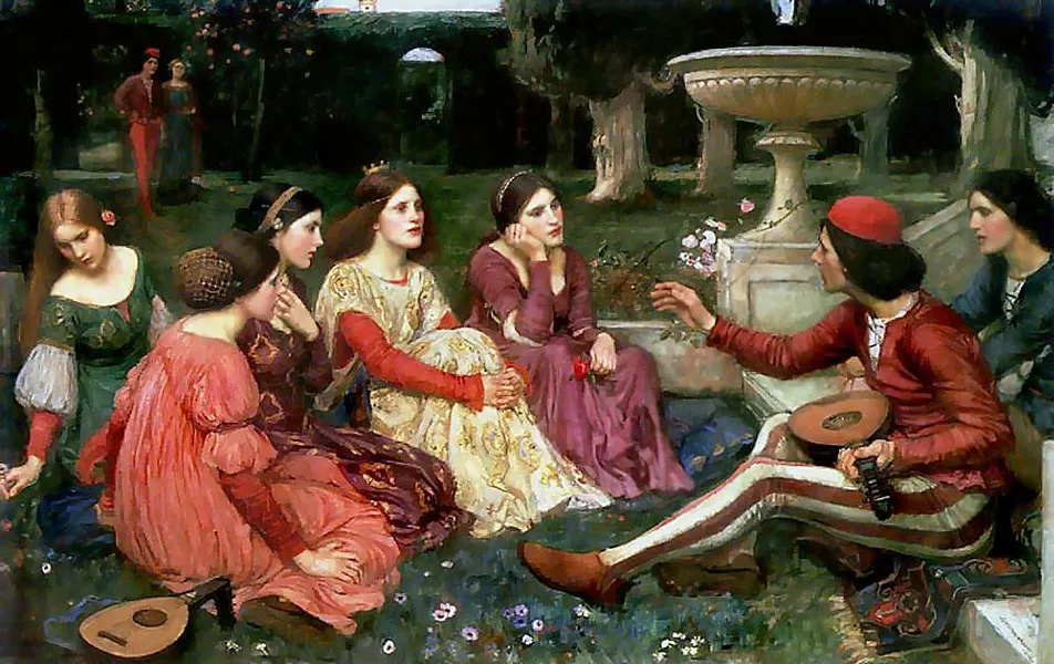 A TALE FROM THE DECAMERON BY JOHN WILLIAM WATERHOUSE, 1916