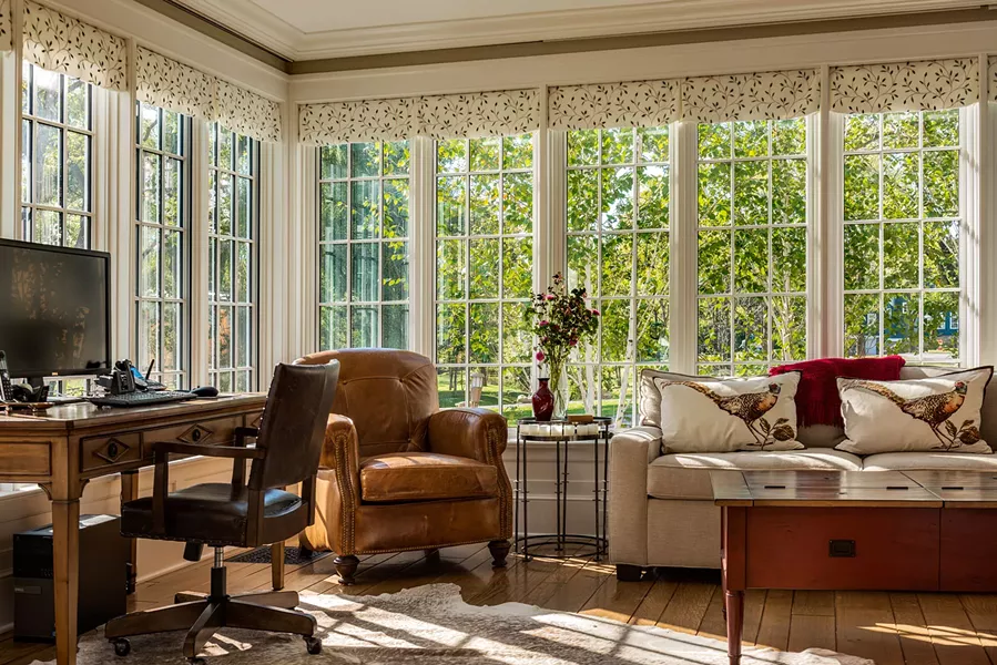 James Crisp says, "Often our clients insist on a great view from their home office while others find a view too distracting. There is no ‘right’ solution to a personal workspace except one that helps you get the job done." - PHOTO BY ROB KAROSIS COURTESY OF CRISP ARCHITECTS