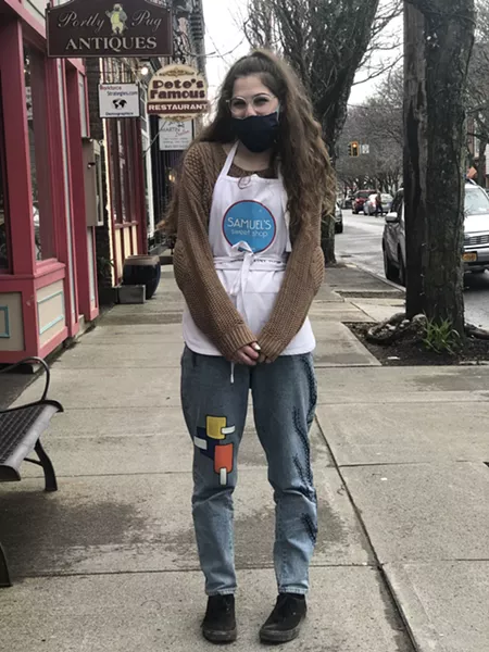 Morgan Wells, Rhinebeck resident, a junior at Rhinebeck High School and works at Samuel’s Sweets - AMY WU