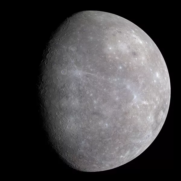 Enhanced-color image of Mercury from first MESSENGER flyby. - NASA