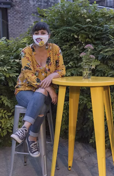 Kat Dunn in a Buttercup mask. - SABRINA EBERHARD