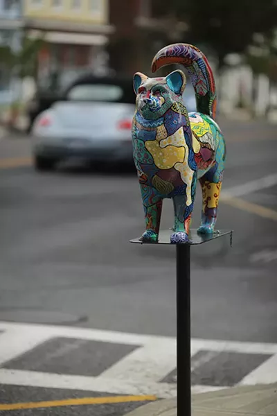 A cat sculpture in Catskill - JESSE TURNQUIST