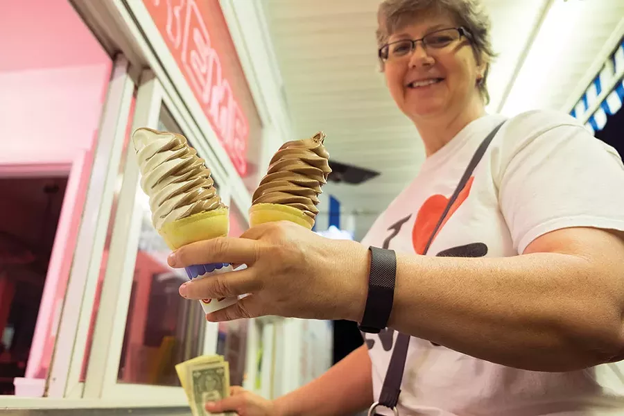 Dorine Merrill at Del's Dairy Creme in Rhinebeck. - ROY GUMPEL