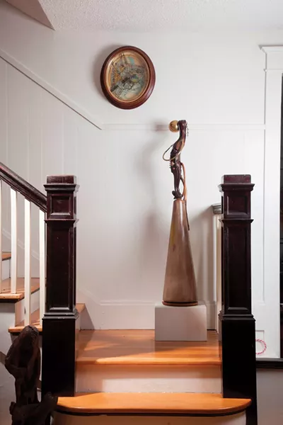 Fay Wood's studio, "Muse on Stairs"