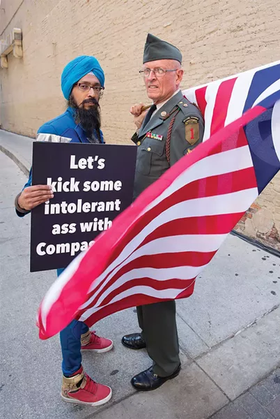 A veteran teamed up with a activist against Republican immigration policy - FRANK SPINELLI