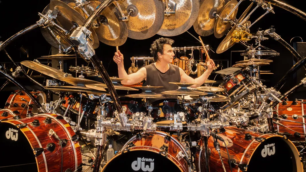 Terry Bozzio drums at Woodstock Music Lab on September 28.