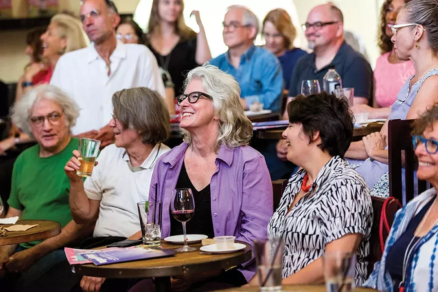 Chronogram Conversations attendees enjoying the panel discussion “The Persistence of the Arts in Woodstock and Saugerties.” - RICHARD A. SMITH