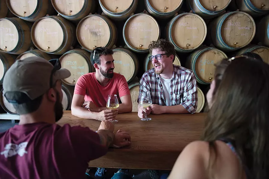 Inside the tasting room at Hudson Valley Brewery. - PHOTO BY CHRISTINE ASHBURN
