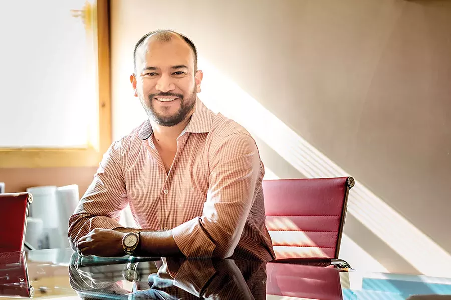 Developer Luis Martinez in his New Paltz office. - FRANCO VOGT