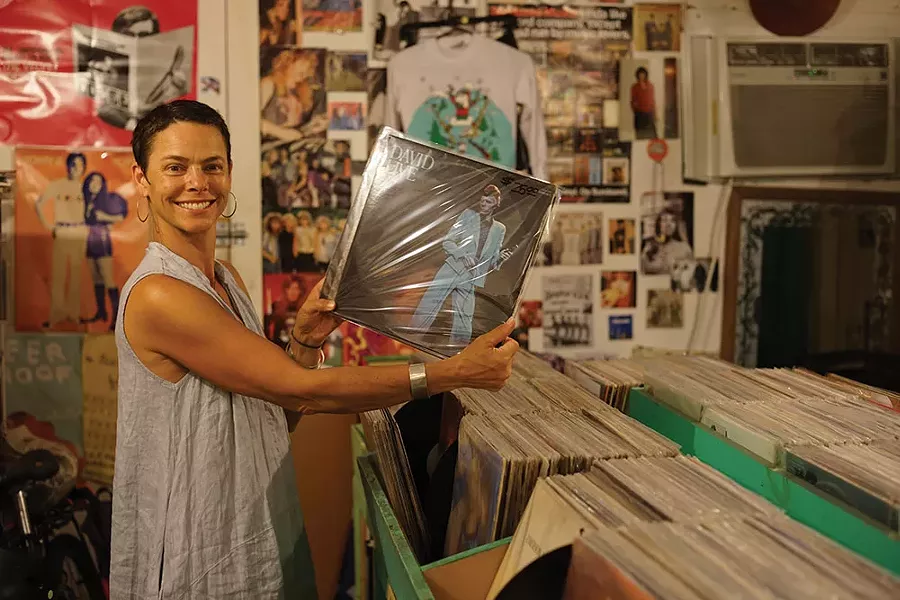 Jamie at John Doe Books and Records in Hudson. - JOHN GARAY