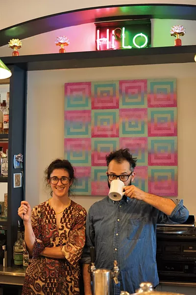Laura Davidson and Liam Singer at Hi-Lo Cafe Bar in Catskill. - JOHN GARAY