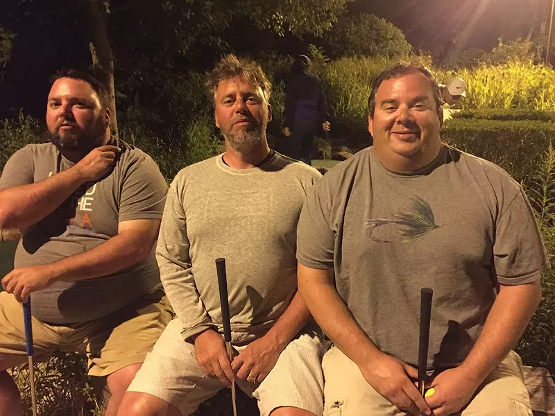 The brothers Mahoney at Harbor Lights Mini-Golf in Brewster, MA, on August 16.