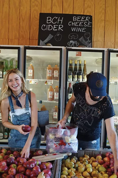 Ashten Weniger and Joel Alexander at Brooklyn Cider House - JOHN GARAY