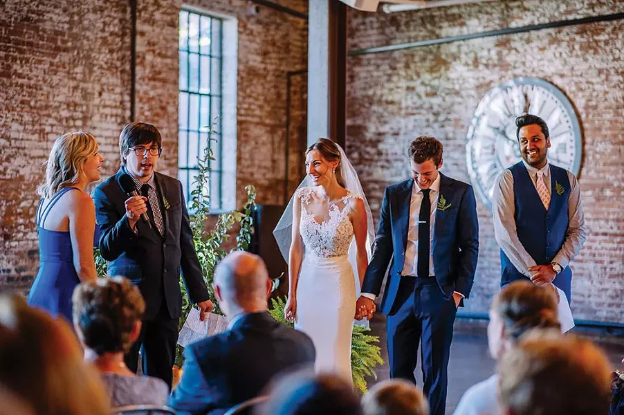 Michelle and Mike at Senate Garage in Kingston (courtesy SAW Photography).