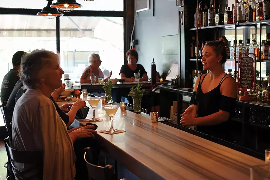 Emma Gruden, bartender, at Santa Fe in Tivoli. - JOHN GARAY