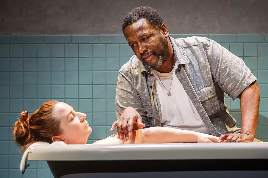Katy Sullivan and Wendell Pierce in 2016 Williamstown Theatre Festival production of “The Cost of Living.” - PHOTO BY DANIEL RADER