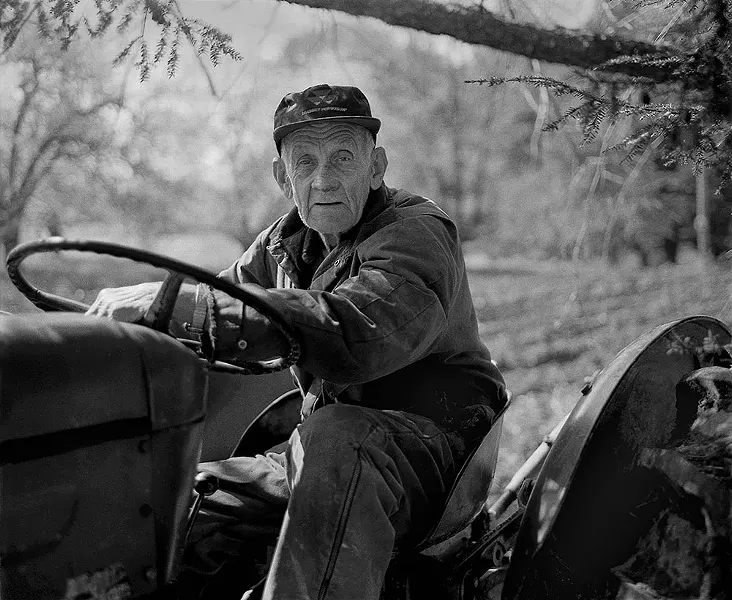 Claude Potts, Tivoli farmer, part of the exhibit “Hudson Heritage: Joseph Squillante Photographs,” at Greig Farm in Red Hook June 11-July 21.
