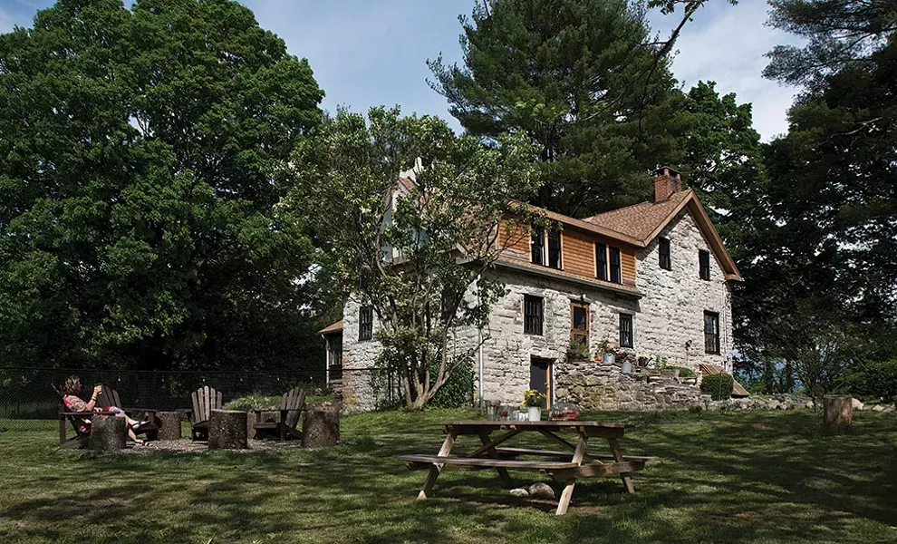 Zeller’s yard is perfectly configured for rustic entertaining. - DEBORAH DEGRAFFENREID