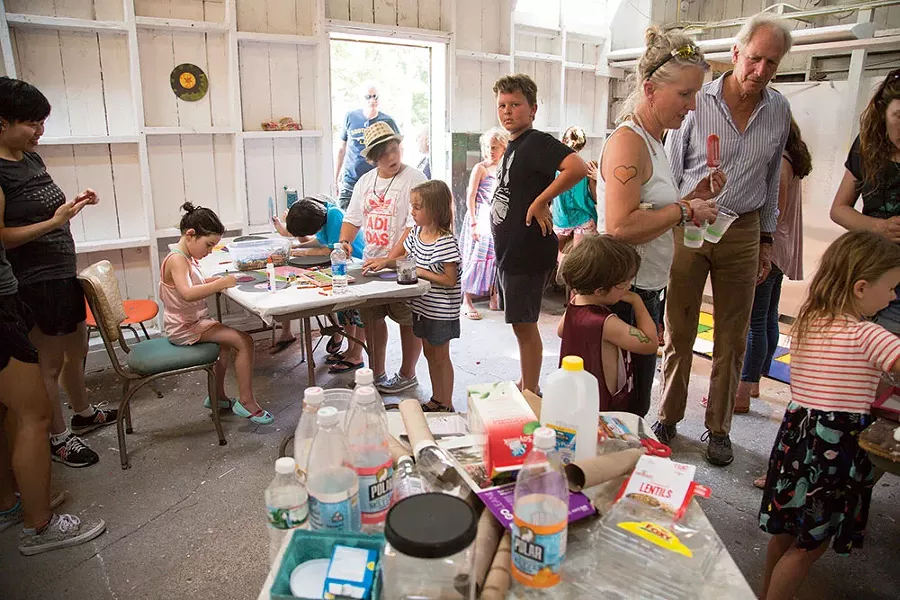 in Luther Barn creating Junk Jams - VERONICA GONZALEZ MAYORAL