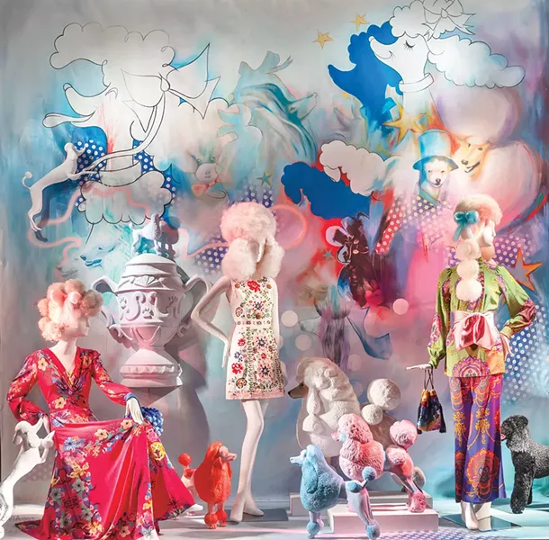 Elliott De Cesare’s window installations are currently on display at Bergdorf Goodman.