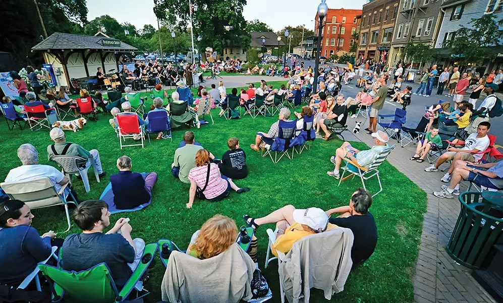 A Hudson Valley Jazz Festival performance on the Railroad Green in Warwick.