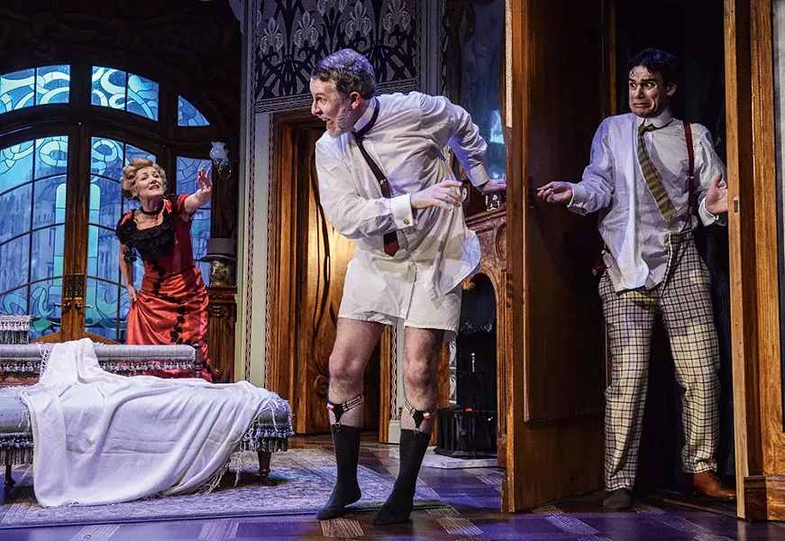 Mercury Theater Colchester's 2017 production of "Bang Bang!" John Cleese's adaptation of Feydeau's farce will be performed August 11 through September 9 at Shadowland Stages in a production directed by James Glossman and starring Sean Astin and Scott Shepherd.