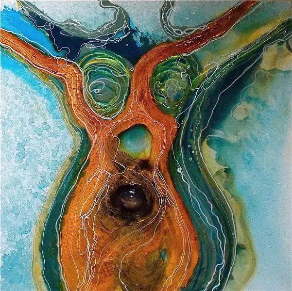 Carla Goldberg, Goddess of the Hibernation, 36x36