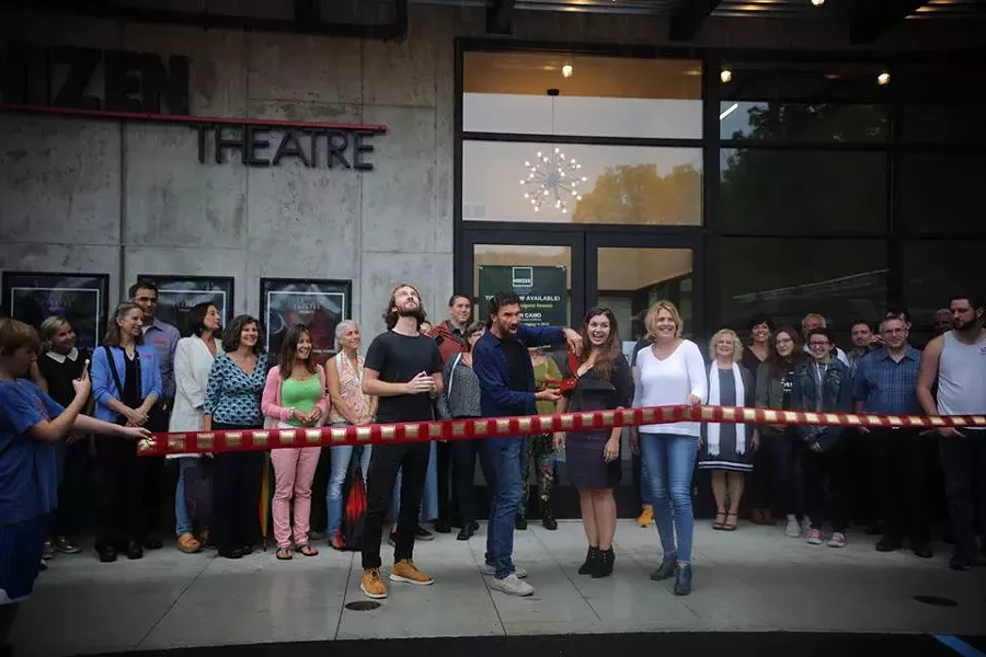 Ribbon cutting at Denizen Theatre in New Paltz on September 12.