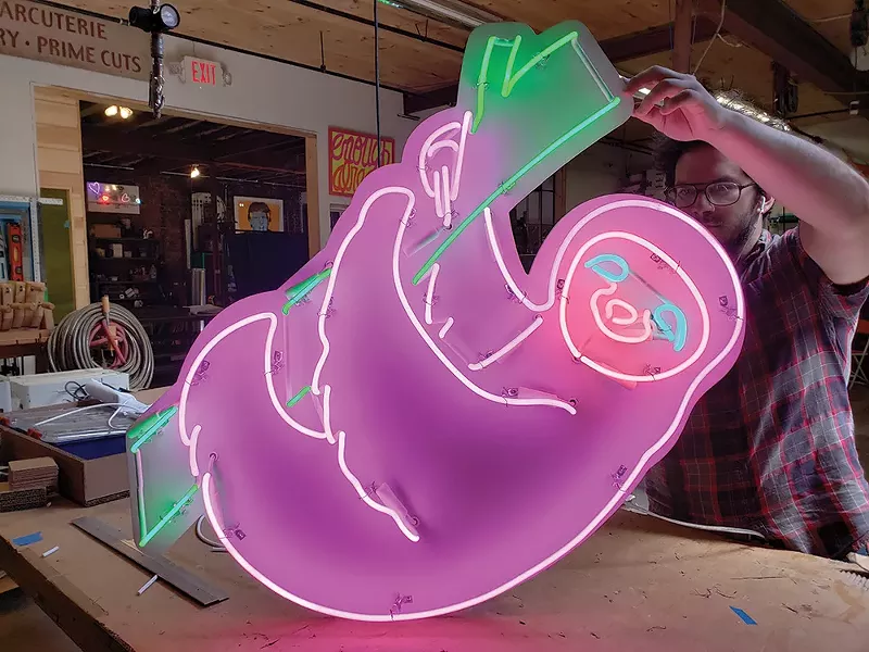 Custom neon sloth for a private client.