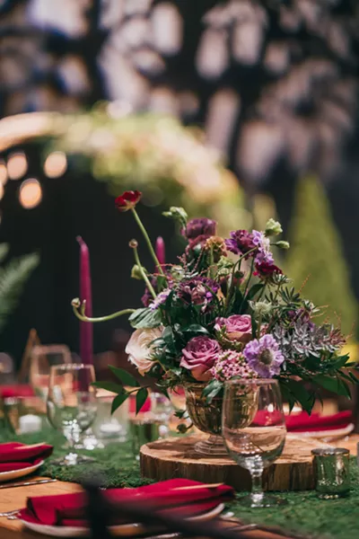 Floral design by The Rosery Flower Shop - JOSHUA BROWN PHOTOGRAPHY, COURTESY OF LUMBERYARD