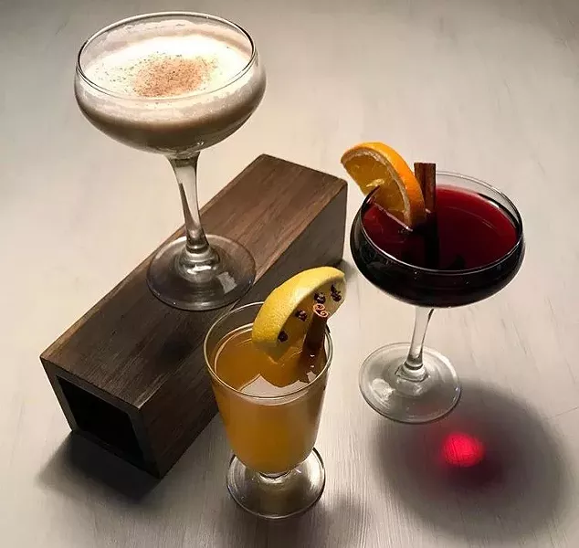 A trio of winter cocktails from Trotwood at Glen Falls House.