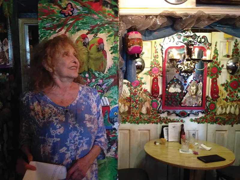 A 2016 photo of Carolee Schneemann taken by Lynne Sachs during the filming of Carolee, Barbara & Gunvor.