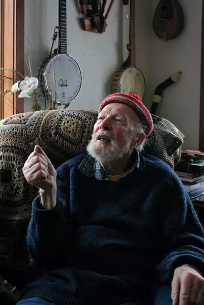 Pete Seeger at home in Beacon in 2011. - PHOTO: FIONN REILLY