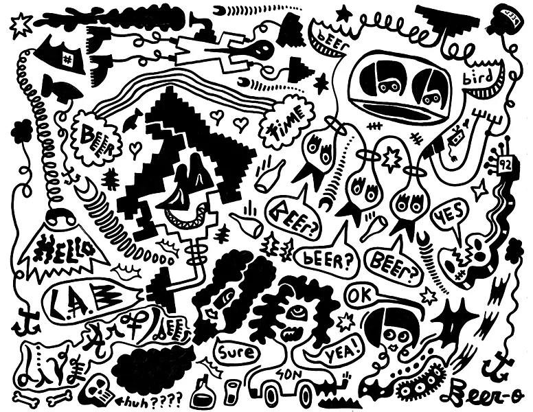 Site-specific collage by Pablo Galesi, GARNER resident artist