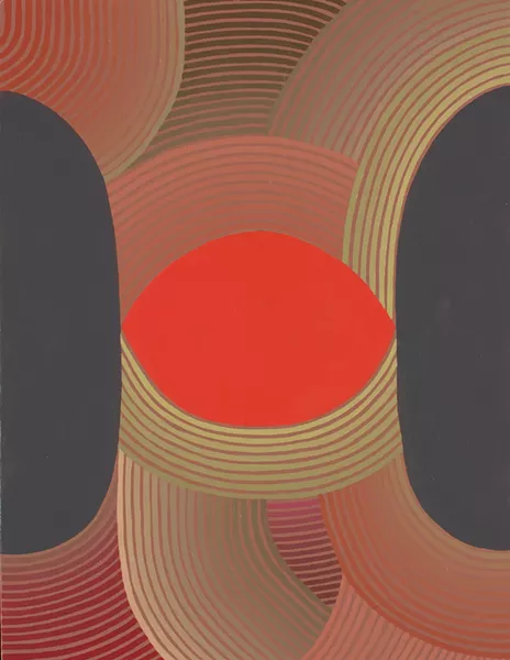 Jolly, 2019 acrylic over linen panel, 14 x 11 in. - JENNY KEMP/PHOTO COURTESY OF CARRIE HADDAD GALLERY