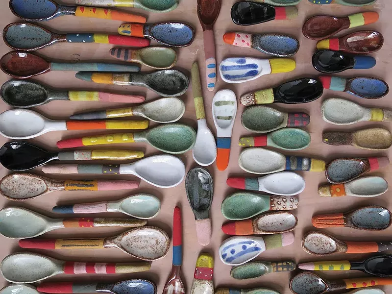 Shino Takeda’s ceramic spoons.