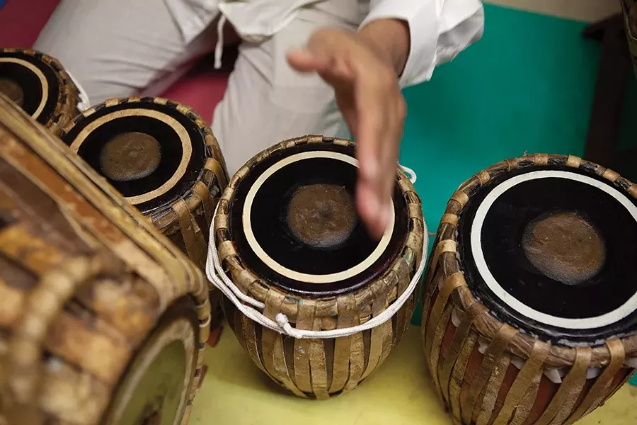This beautiful, ancient instrument, known as the pat waing, comes from Burma. - PHOTO: FIONN REILLY
