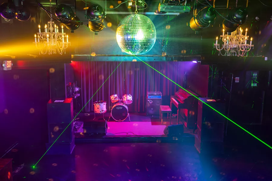 The live music room has a stage and DJ booth. - ALON KOPPEL