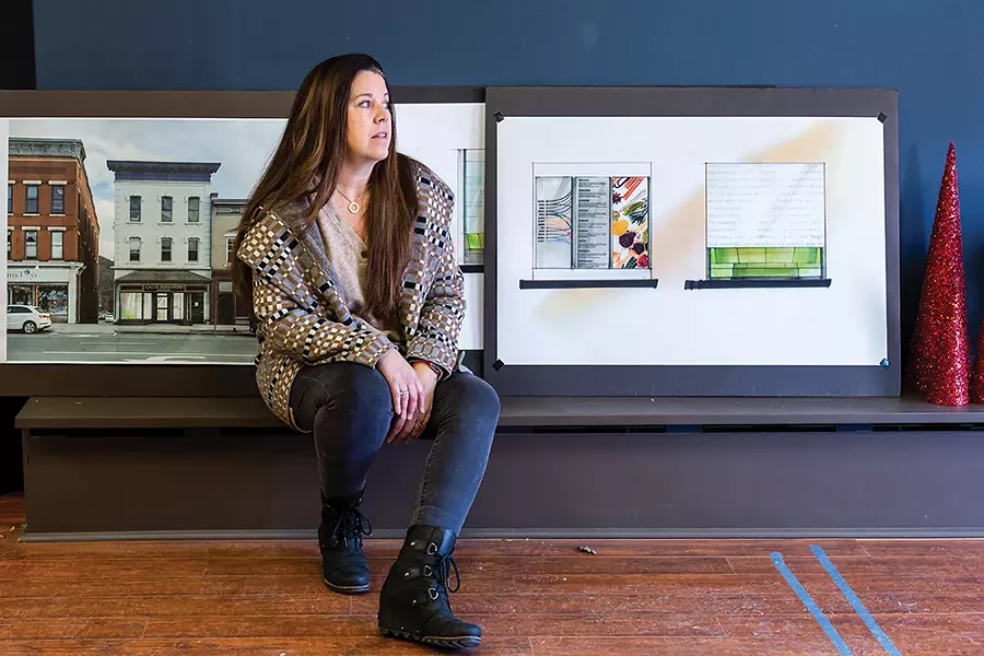 Donna Norman of Calyx Berkshire Dispensary on Main Street is still waiting to get her license to sell marijuana after originally applying in October of 2018. Norman hopes to open in the spring of this year. - PHOTO: ANNA SIROTA