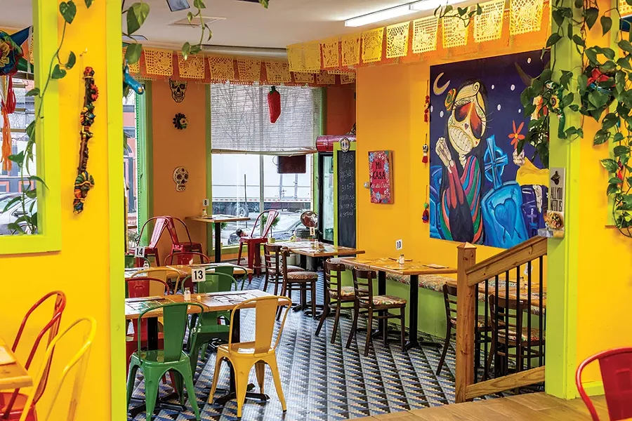 El Azteca on lower Main Street is prized by locals for its inexpensive, authentic Mexican food. - PHOTO: ANNA SIROTA