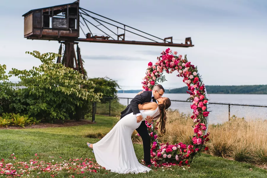 Floral Alter at Hutton Brickyards in Kingston. - PHOTO: NICOLE WAGNER / CUSTOM BY NICOLE