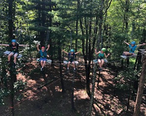 The high ropes course at Camp Seewackamano.