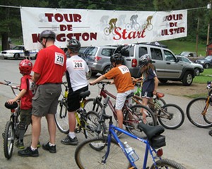At the Tour de Kingston-Ulster starting line at Forsyth Nature Center