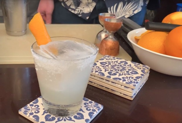 A margarita from the home mixology lab of Gibbons-Brown.